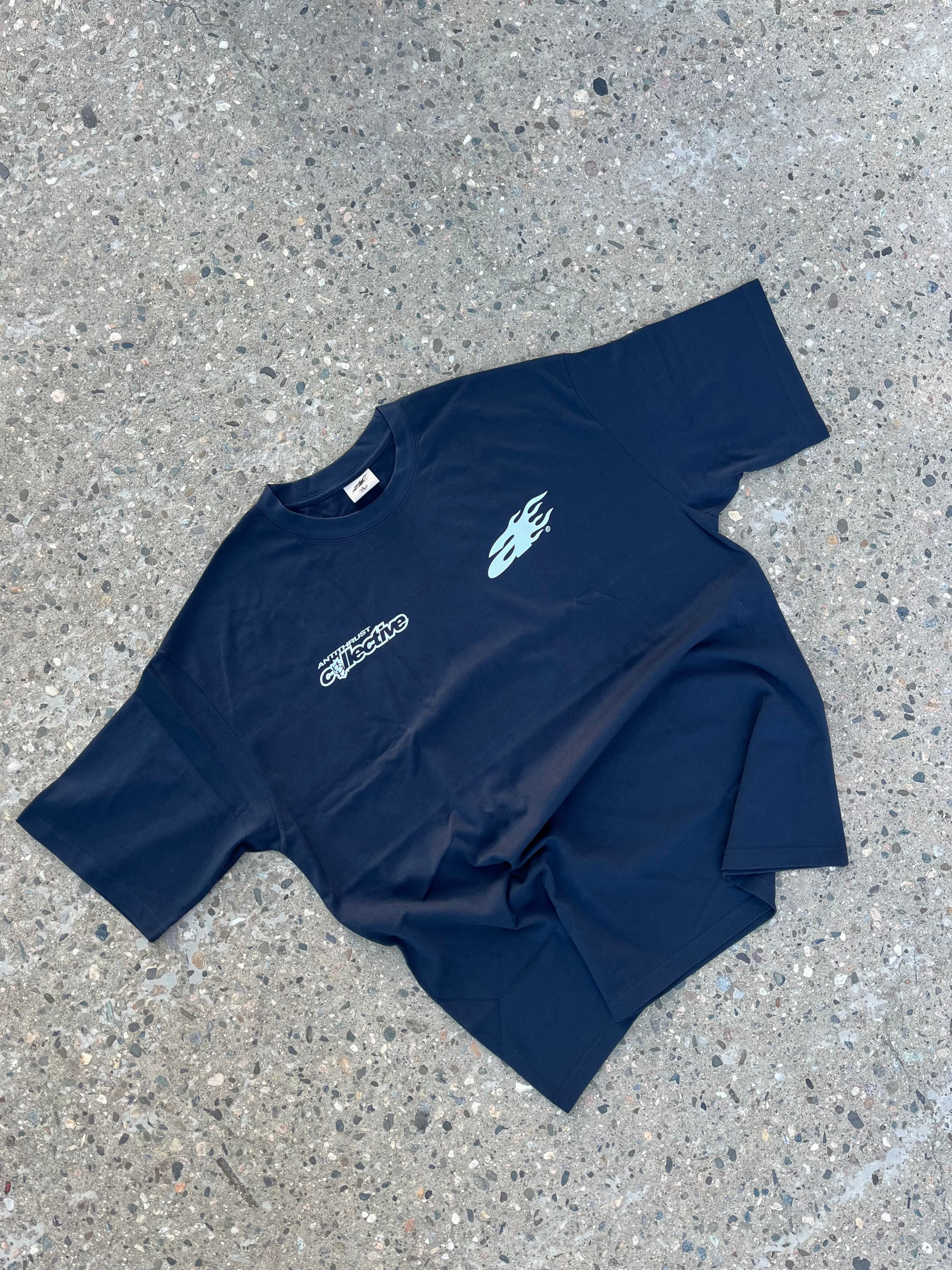 COLLECTIVE BLUE TEE - front view