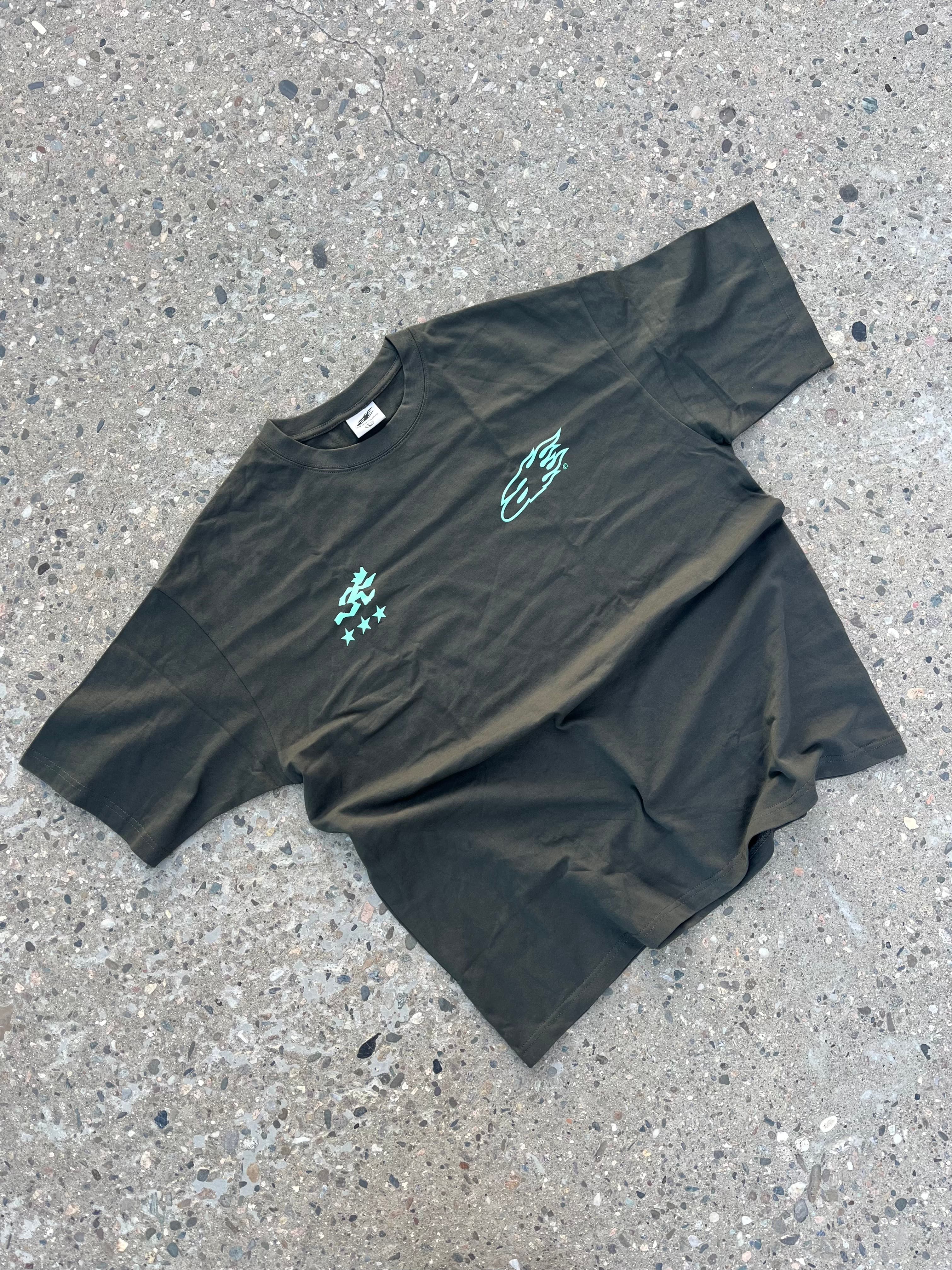 COLLECTIVE GREEN TEE - front view